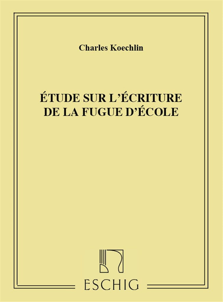 Etude Sur L'Ecriture De La Fugue D'Ecole